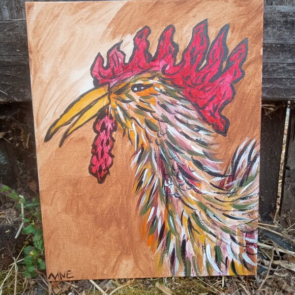 Hand Crafted Other - Chicken Painting